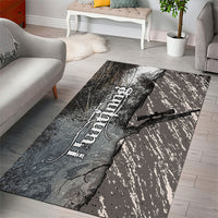 Hunting Rifle Area Rug Grunge Wilderness Marsh Scene with Rustic Outdoor
