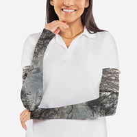 Hunting Rifle Arm Sleeves Grunge Wilderness Marsh Scene with Rustic Outdoor