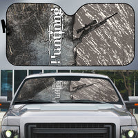 Hunting Rifle Auto Sun Shade Grunge Wilderness Marsh Scene with Rustic Outdoor