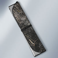 Hunting Rifle Auto Sun Shade Grunge Wilderness Marsh Scene with Rustic Outdoor
