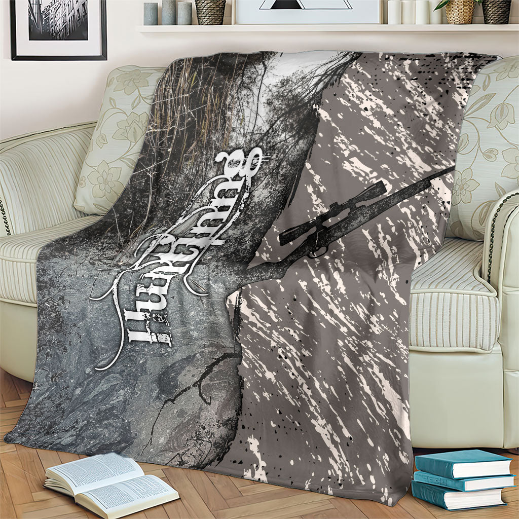 Hunting Rifle Blanket Grunge Wilderness Marsh Scene with Rustic Outdoor