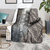 Hunting Rifle Blanket Grunge Wilderness Marsh Scene with Rustic Outdoor