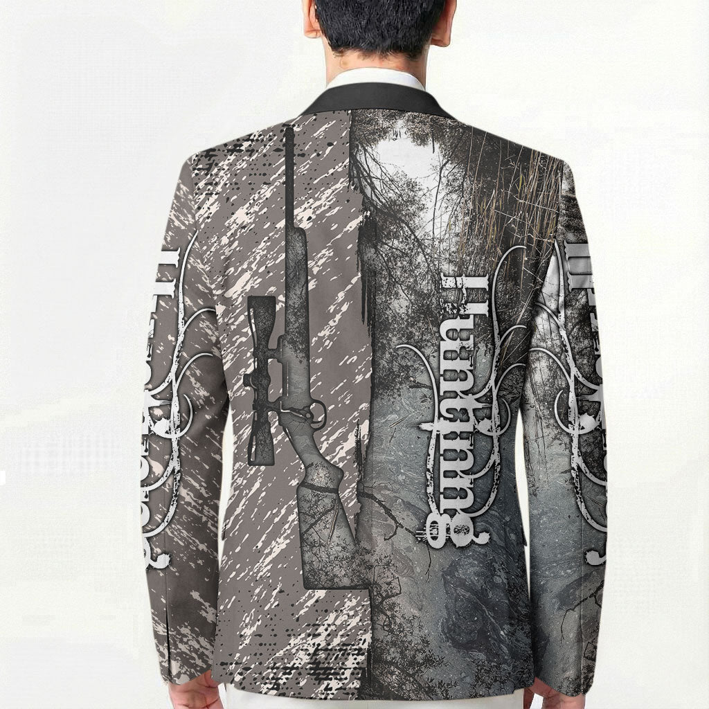 Hunting Rifle Blazer Grunge Wilderness Marsh Scene with Rustic Outdoor