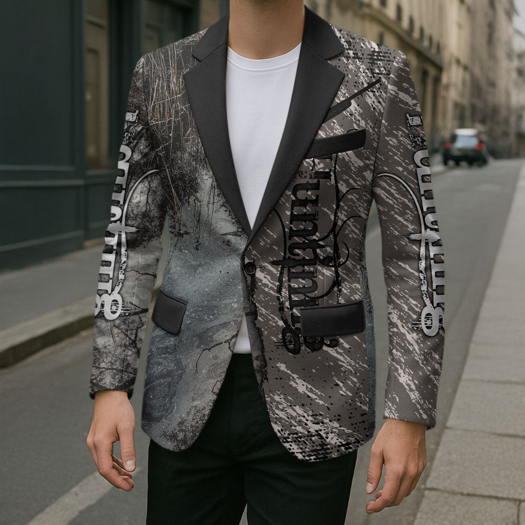 Hunting Rifle Blazer Grunge Wilderness Marsh Scene with Rustic Outdoor