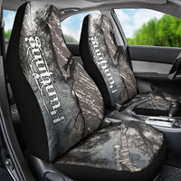 Hunting Rifle Car Seat Cover Grunge Wilderness Marsh Scene with Rustic Outdoor