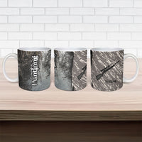 Hunting Rifle Ceramic Mug Grunge Wilderness Marsh Scene with Rustic Outdoor