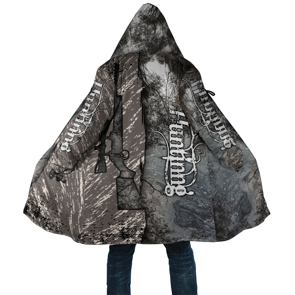 Hunting Rifle Cloak Grunge Wilderness Marsh Scene with Rustic Outdoor