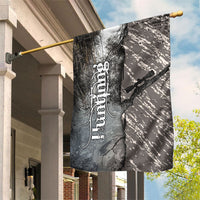 Hunting Rifle Garden Flag Grunge Wilderness Marsh Scene with Rustic Outdoor