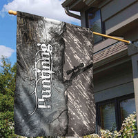 Hunting Rifle Garden Flag Grunge Wilderness Marsh Scene with Rustic Outdoor