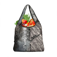Hunting Rifle Grocery Bag Grunge Wilderness Marsh Scene with Rustic Outdoor