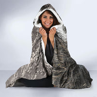 Hunting Rifle Hooded Blanket Grunge Wilderness Marsh Scene with Rustic Outdoor