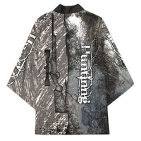 Hunting Rifle Kimono Grunge Wilderness Marsh Scene with Rustic Outdoor