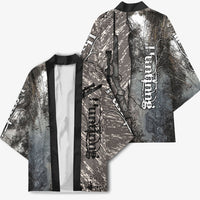 Hunting Rifle Kimono Grunge Wilderness Marsh Scene with Rustic Outdoor