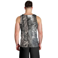Hunting Rifle Men Tank Top Grunge Wilderness Marsh Scene with Rustic Outdoor