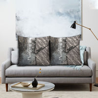 Hunting Rifle Pillow Cover Grunge Wilderness Marsh Scene with Rustic Outdoor