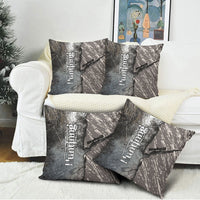 Hunting Rifle Pillow Cover Grunge Wilderness Marsh Scene with Rustic Outdoor