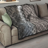 Hunting Rifle Quilt Grunge Wilderness Marsh Scene with Rustic Outdoor