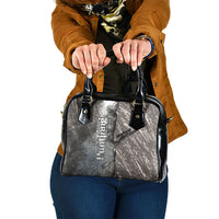 Hunting Rifle Shoulder Handbag Grunge Wilderness Marsh Scene with Rustic Outdoor
