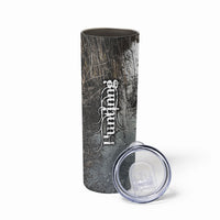 Hunting Rifle Skinny Tumbler Grunge Wilderness Marsh Scene with Rustic Outdoor