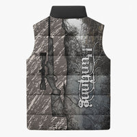 Hunting Rifle Sleeveless Puffer Jacket Grunge Wilderness Marsh Scene with Rustic Outdoor