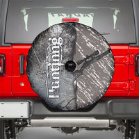 Hunting Rifle Spare Tire Cover Grunge Wilderness Marsh Scene with Rustic Outdoor