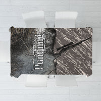 Hunting Rifle Tablecloth Grunge Wilderness Marsh Scene with Rustic Outdoor