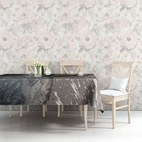 Hunting Rifle Tablecloth Grunge Wilderness Marsh Scene with Rustic Outdoor