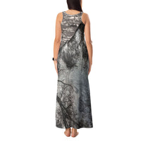 Hunting Rifle Tank Maxi Dress Grunge Wilderness Marsh Scene with Rustic Outdoor