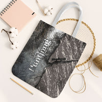 Hunting Rifle Tote Bag Grunge Wilderness Marsh Scene with Rustic Outdoor
