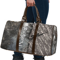 Hunting Rifle Travel Bag Grunge Wilderness Marsh Scene with Rustic Outdoor