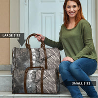 Hunting Rifle Travel Bag Grunge Wilderness Marsh Scene with Rustic Outdoor