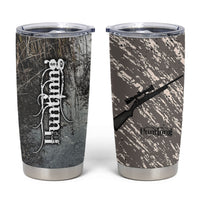 Hunting Rifle Tumbler Cup Grunge Wilderness Marsh Scene with Rustic Outdoor