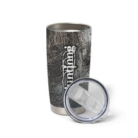 Hunting Rifle Tumbler Cup Grunge Wilderness Marsh Scene with Rustic Outdoor