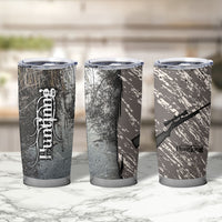 Hunting Rifle Tumbler Cup Grunge Wilderness Marsh Scene with Rustic Outdoor