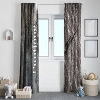 Hunting Rifle Window Curtain Grunge Wilderness Marsh Scene with Rustic Outdoor