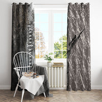 Hunting Rifle Window Curtain Grunge Wilderness Marsh Scene with Rustic Outdoor