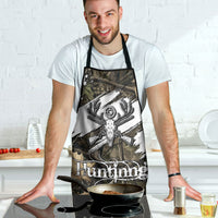 Deer Skull Hunting Apron Camo Forest Grunge Buck Skull Crossed Rifles Target