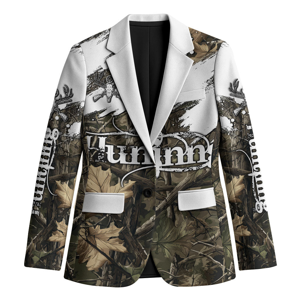 Deer Skull Hunting Blazer Camo Forest Grunge Buck Skull Crossed Rifles Target