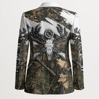 Deer Skull Hunting Blazer Camo Forest Grunge Buck Skull Crossed Rifles Target