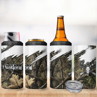 Deer Skull Hunting 4 in 1 Can Cooler Tumbler Camo Forest Grunge Buck Skull Crossed Rifles Target