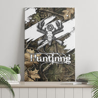 Deer Skull Hunting Canvas Wall Art Camo Forest Grunge Buck Skull Crossed Rifles Target