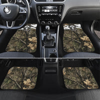 Deer Skull Hunting Car Mats Camo Forest Grunge Buck Skull Crossed Rifles Target