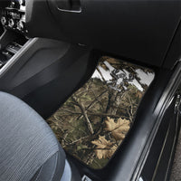 Deer Skull Hunting Car Mats Camo Forest Grunge Buck Skull Crossed Rifles Target