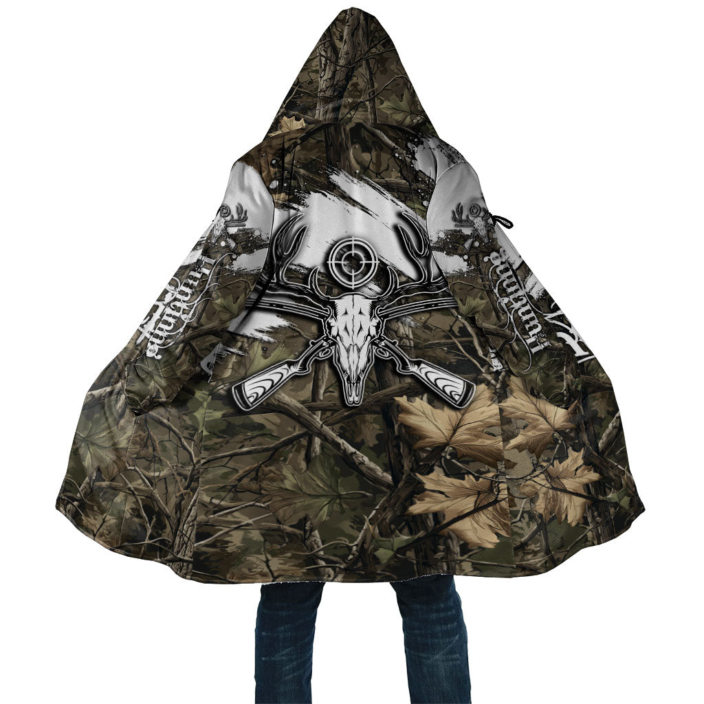 Deer Skull Hunting Cloak Camo Forest Grunge Buck Skull Crossed Rifles Target