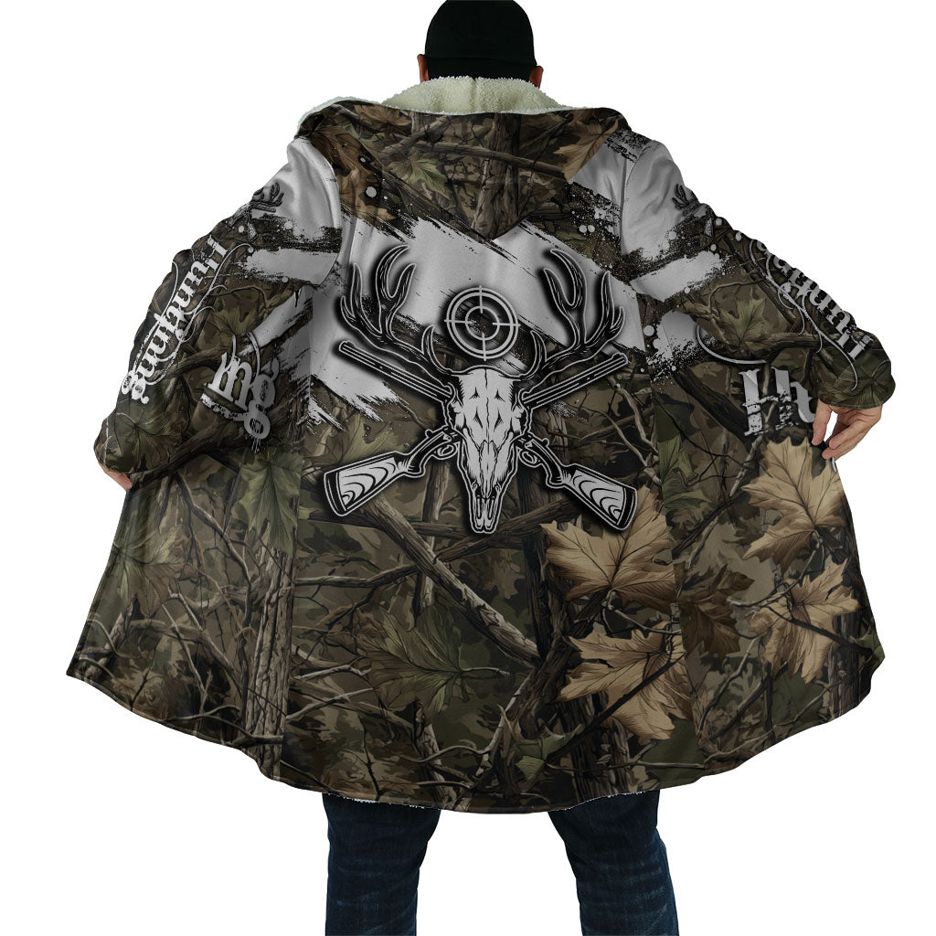Deer Skull Hunting Cloak Camo Forest Grunge Buck Skull Crossed Rifles Target