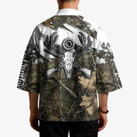 Deer Skull Hunting Kimono Camo Forest Grunge Buck Skull Crossed Rifles Target