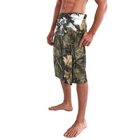 Deer Skull Hunting Lavalava Camo Forest Grunge Buck Skull Crossed Rifles Target