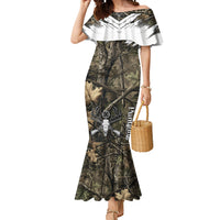Deer Skull Hunting Mermaid Dress Camo Forest Grunge Buck Skull Crossed Rifles Target