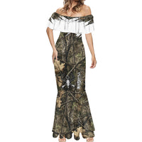 Deer Skull Hunting Mermaid Dress Camo Forest Grunge Buck Skull Crossed Rifles Target