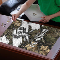 Deer Skull Hunting Puzzle Camo Forest Grunge Buck Skull Crossed Rifles Target